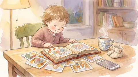 Livre photo de la première année : du tri au livre